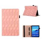 For Huawei MediaPad T5 Lucky Bamboo Pattern Leather Tablet Case(Pink) - 1