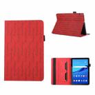 For Huawei MediaPad T5 Lucky Bamboo Pattern Leather Tablet Case(Red) - 1