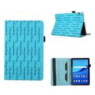 For Huawei MediaPad T5 Lucky Bamboo Pattern Leather Tablet Case(Blue) - 1