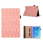 For Huawei MediaPad M5 10 Pro Lucky Bamboo Pattern Leather Tablet Case(Pink) - 1