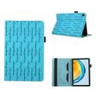 For Huawei MatePad SE Lucky Bamboo Pattern Leather Tablet Case(Blue) - 1