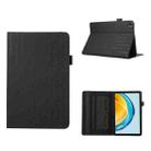 For Huawei MatePad SE Lucky Bamboo Pattern Leather Tablet Case(Black) - 1