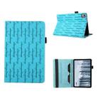 For Nokia T21 Lucky Bamboo Pattern Leather Tablet Case(Blue) - 1