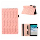 For Nokia T10 Lucky Bamboo Pattern Leather Tablet Case(Pink) - 1