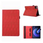For Xiaomi Pad 6 Lucky Bamboo Pattern Leather Tablet Case(Red) - 1