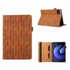 For Xiaomi Pad 6 Lucky Bamboo Pattern Leather Tablet Case(Brown) - 1