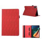 For Xiaomi Pad 5 Lucky Bamboo Pattern Leather Tablet Case(Red) - 1