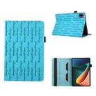 For Xiaomi Pad 5 Lucky Bamboo Pattern Leather Tablet Case(Blue) - 1