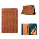 For Xiaomi Pad 5 Lucky Bamboo Pattern Leather Tablet Case(Brown) - 1