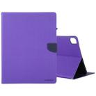 For iPad Pro 11 (2020) GOOSPERY FANCY DIARY Horizontal Flip PU Leather Tablet Case with Holder & Card Slots & Wallet(Purple) - 1