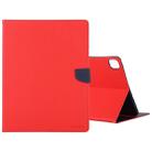 For iPad Pro 12.9 (2020) GOOSPERY FANCY DIARY Horizontal Flip PU Leather Tablet Case with Holder & Card Slots & Wallet(Red) - 1