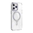 For iPhone 15 Pro Skin Feel MagSafe Shockproof Phone Case with Holder(White) - 1