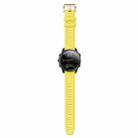 For Garmin Fenix 7S Pro 42mm Rose Gold Buckle Silicone Watch Band(Yellow) - 2