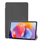 For Teclast T40S 3-Fold Holder Folio Leather Tablet Smart Case(Grey) - 1