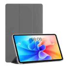 For Teclast T40 Pro 3-Fold Holder Folio Leather Tablet Smart Case(Grey) - 1