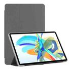 For Teclast M40 Pro 3-Fold Holder Folio Leather Tablet Smart Case(Grey) - 1