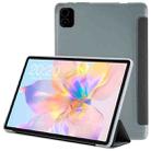 For Teclast P40 HD 3-Fold Holder Folio Leather Tablet Smart Case(Grey) - 1