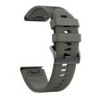 For Garmin Fenix 7S Pro 42mm Silicone Replacement Watch Band(Army Green) - 1