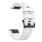 For Garmin Fenix 7S Pro 42mm Silicone Replacement Watch Band(White) - 1