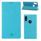 For Motorola Moto E (2020) ViLi Shockproof TPU + PU Horizontal Flip Protective Case with Card Slot & Holder(Blue) - 1