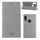 For Motorola Moto E (2020) ViLi Shockproof TPU + PU Horizontal Flip Protective Case with Card Slot & Holder(Grey) - 1