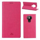 For Nokia 5.3 ViLi Shockproof TPU + PU Horizontal Flip Protective Case with Card Slot & Holder(Rose Red) - 1