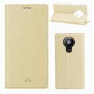 For Nokia 5.3 ViLi Shockproof TPU + PU Horizontal Flip Protective Case with Card Slot & Holder(Gold) - 1