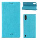For Samsung Galaxy A01(US Version) ViLi Shockproof TPU + PU Horizontal Flip Protective Case with Card Slot & Holder(Blue) - 1