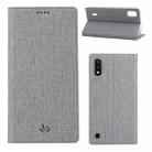 For Samsung Galaxy A01(US Version) ViLi Shockproof TPU + PU Horizontal Flip Protective Case with Card Slot & Holder(Grey) - 1