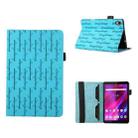 For Lenovo Tab M8 3rd Gen Lucky Bamboo Pattern Leather Tablet Case(Blue) - 1