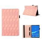 For Lenovo Tab M10 Plus Lucky Bamboo Pattern Leather Tablet Case(Pink) - 1