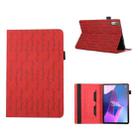 For Lenovo Tab P11 Pro Lucky Bamboo Pattern Leather Tablet Case(Red) - 1