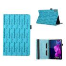 For Lenovo Tab P11 Lucky Bamboo Pattern Leather Tablet Case(Blue) - 1
