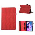 For Lenovo Tab M10 3rd Gen Lucky Bamboo Pattern Leather Tablet Case(Red) - 1