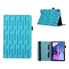 For Lenovo Tab M10 3rd Gen Lucky Bamboo Pattern Leather Tablet Case(Blue) - 1