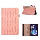 For Lenovo Xiaoxin Pad Pro 2022 11.2 Lucky Bamboo Pattern Leather Tablet Case(Pink) - 1