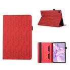 For Lenovo Tab M10 Plus 10.6 3rd Gen Lucky Bamboo Pattern Leather Tablet Case(Red) - 1