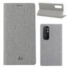 For Xiaomi Mi Note10 Lite ViLi Shockproof TPU + PU Horizontal Flip Protective Case with Card Slot & Holder(Grey) - 1