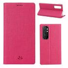 For Xiaomi Mi Note10 Lite ViLi Shockproof TPU + PU Horizontal Flip Protective Case with Card Slot & Holder(Rose Red) - 1