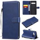 For LG V60 Solid Color Horizontal Flip Protective Leather Case with Holder & Card Slots & Wallet & Lanyard(Blue) - 1