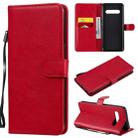 For LG V60 Solid Color Horizontal Flip Protective Leather Case with Holder & Card Slots & Wallet & Lanyard(Red) - 1