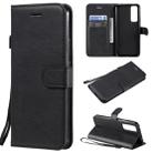 For Huawei nova 7 Solid Color Horizontal Flip Protective Leather Case with Holder & Card Slots & Wallet & Lanyard(Black) - 1