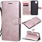 For Huawei Y5p / Honor 9S Solid Color Horizontal Flip Protective Leather Case with Holder & Card Slots & Wallet & Lanyard(Rose Gold) - 1