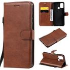 For Huawei Honor 9A Solid Color Horizontal Flip Protective Leather Case with Holder & Card Slots & Wallet & Lanyard(Brown) - 1