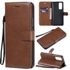 For Huawei Honor 30 Pro Solid Color Horizontal Flip Protective Leather Case with Holder & Card Slots & Wallet & Lanyard(Brown) - 1