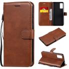 For Huawei Honor Play 4T Pro Solid Color Horizontal Flip Protective Leather Case with Holder & Card Slots & Wallet & Lanyard(Brown) - 1