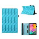 For Samsung Galaxy Tab A 10.1 2019 T510 Lucky Bamboo Pattern Leather Tablet Case(Blue) - 1