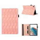 For Samsung Galaxy Tab A8 10.5 2021 Lucky Bamboo Pattern Leather Tablet Case(Pink) - 1