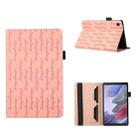 For Samsung Galaxy Tab A7 Lite Lucky Bamboo Pattern Leather Tablet Case(Pink) - 1