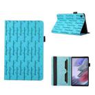 For Samsung Galaxy Tab A7 Lite Lucky Bamboo Pattern Leather Tablet Case(Blue) - 1